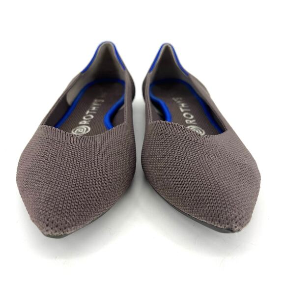 Rothy's Gray Blue The Point Pointed Toe Fabric Casual Ballet Flats (7.5) - Picture 2 of 9